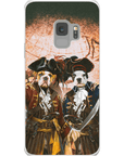 Funda personalizada para teléfono con 2 mascotas 'Los Piratas'