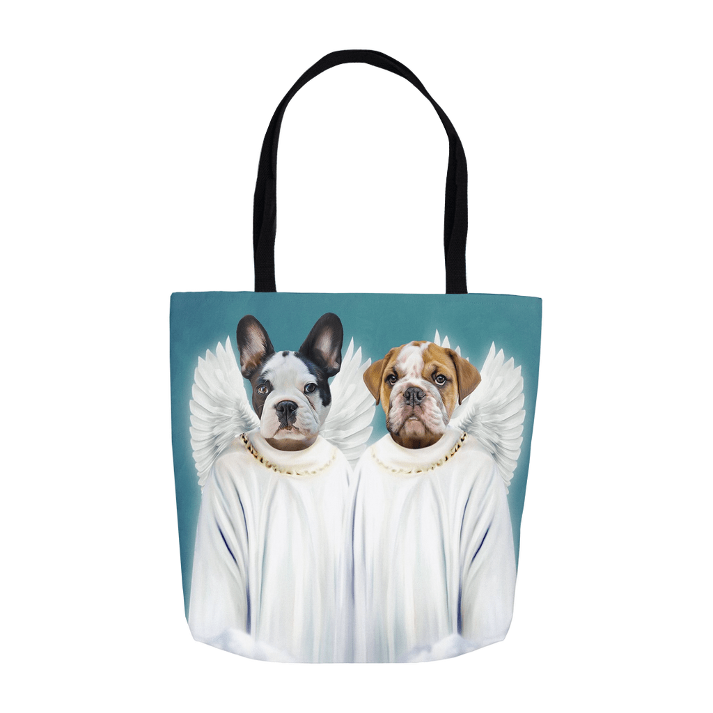 Bolsa de mano personalizada para 2 mascotas &#39;2 Angels&#39;