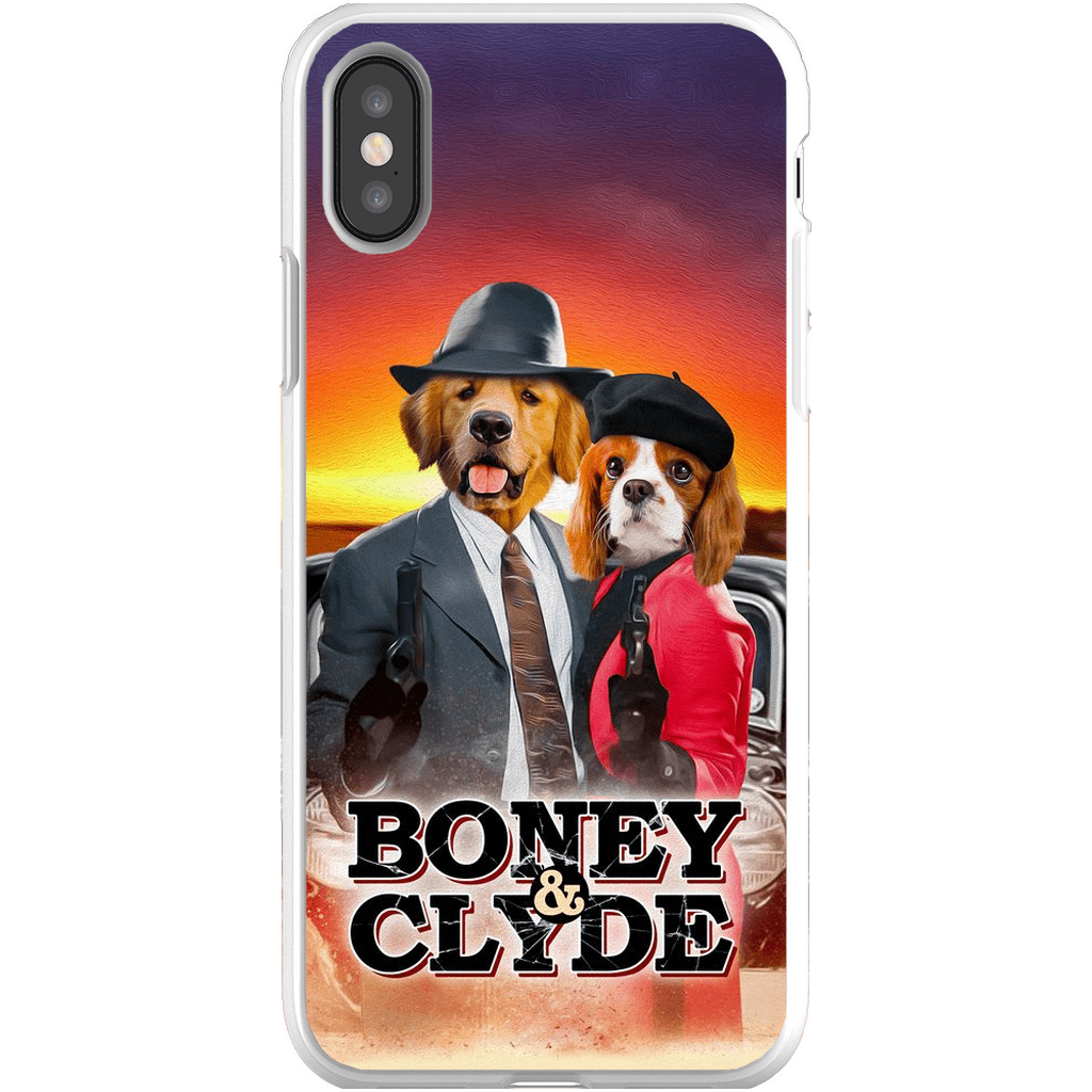 Funda personalizada para teléfono con 2 mascotas &#39;Boney and Clyde&#39;