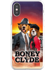 Funda personalizada para teléfono con 2 mascotas 'Boney and Clyde'