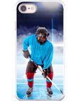 Funda para móvil personalizada 'El jugador de hockey'