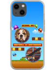 Funda de teléfono para mascotas personalizada con videojuego retro