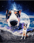 Puzzle personalizado de 2 mascotas 'Doggo in Space'