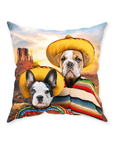 Cojín personalizado para 2 mascotas '2 Amigos'