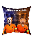 Cojín personalizado para 2 mascotas 'Holland Doggos'