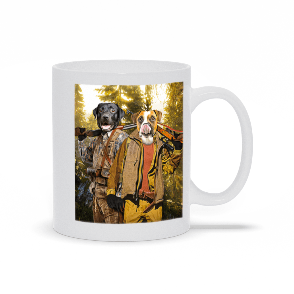 Taza personalizada para 2 mascotas &#39;Los Cazadores&#39;