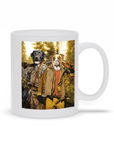 Taza personalizada para 2 mascotas 'Los Cazadores'