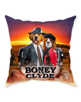 Cojín personalizado para 2 mascotas 'Boney and Clyde'