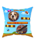 Cojín decorativo Mascota personalizada de videojuego retro