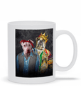 Taza personalizada para 2 mascotas '2Paw And Notorious DOG'