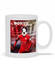 Taza personalizada para mascotas 'Polonia Doggos Soccer'