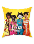 Cojín personalizado para 4 mascotas 'The Doggo Beatles'