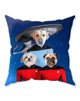 Cojín personalizado para 3 mascotas 'Doggo-Trek'