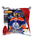 Cojín para perro personalizado 'Edmonton Doggos Hockey'