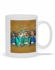 Taza personalizada con 4 mascotas 'Los Golfistas'