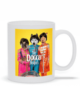 Taza personalizada con 3 mascotas 'The Doggo Beatles'