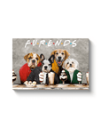 Lienzo personalizado para 4 mascotas 'Furends'