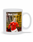 Taza personalizada para mascotas Austria Doggos Soccer