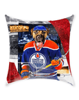 Cojín para perro personalizado 'Edmonton Doggos Hockey'