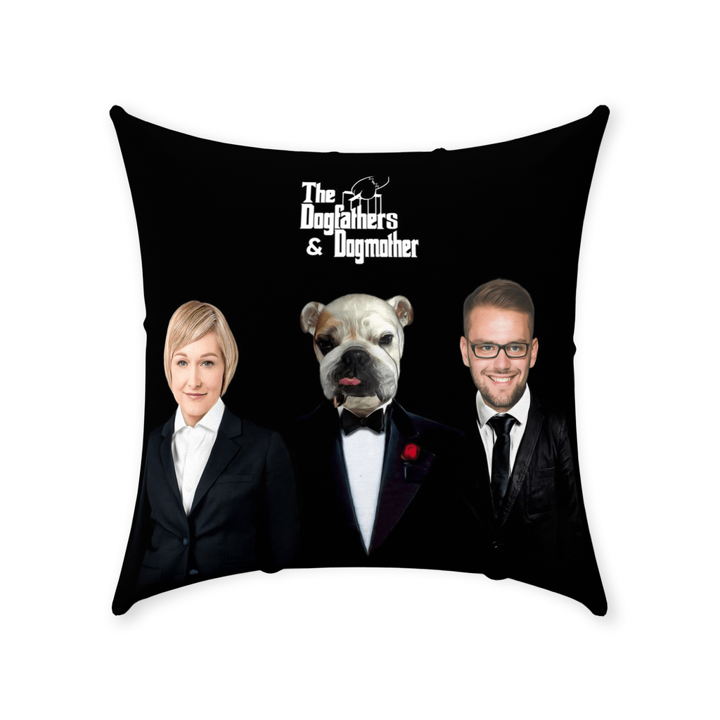 Cojín personalizado para mascota/humano &#39;The Dogfathers &amp;amp; Dogmother&#39;