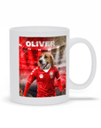 Taza personalizada para mascotas 'Dinamarca Doggos Euro Football'