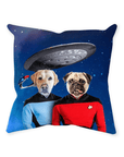 Cojín personalizado para 2 mascotas 'Doggo-Trek'