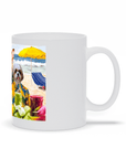 Taza personalizada con 3 mascotas 'The Beach Dogs'