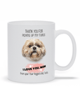 Taza para mascotas del día de la madre 'Gracias por recoger mis excrementos'