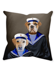 Cojín personalizado para 2 mascotas 'The Sailors'