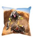 Cojín para perro personalizado 'El piloto de motocross'