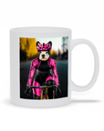 Taza personalizada para mascota 'La ciclista femenina'