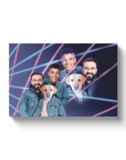 Lienzo personalizado '1980s Lazer Portrait 1 Pet/Humans(Males)'