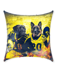 Cojín personalizado para 2 mascotas 'Michigan Doggos'