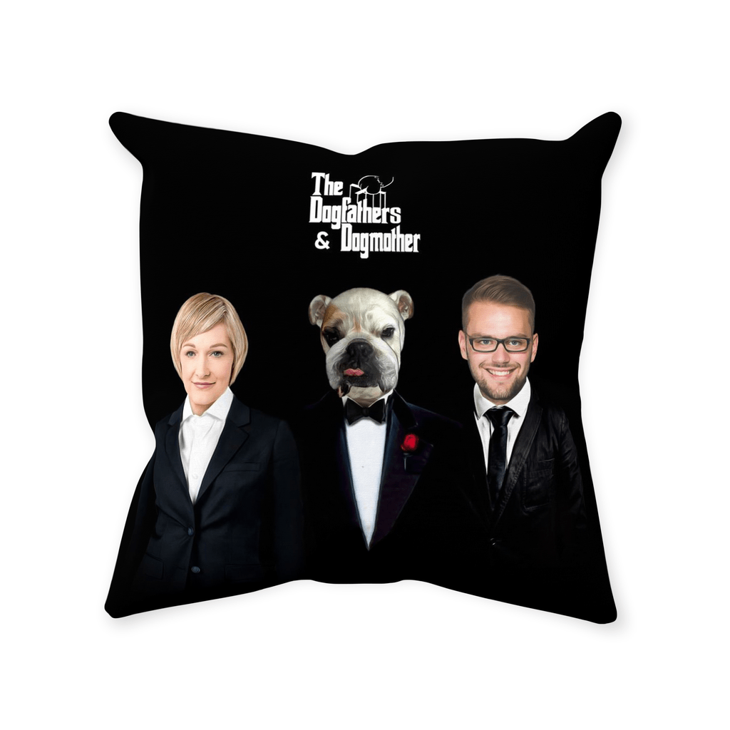 Cojín personalizado para mascota/humano &#39;The Dogfathers &amp;amp; Dogmother&#39;