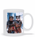 Taza personalizada con 2 mascotas 'Los guerreros vikingos'