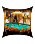 Cojín personalizado para 4 mascotas 'The Pool Players'