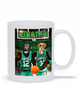 Taza personalizada para 2 mascotas 'Boston Walkies'