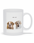 Taza personalizada moderna para 2 mascotas