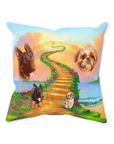 Cojín personalizado para 2 mascotas 'The Rainbow Bridge 2 Pet'