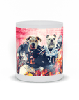 Taza personalizada para 2 mascotas 'New England Doggos'