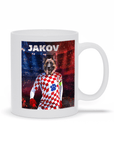 Taza personalizada para mascotas 'Croatia Doggos Soccer'