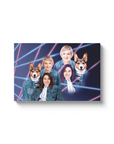 Lienzo personalizado '1980s Lazer Portrait 1 Pet/Humans(Hembras)'