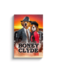 Lienzo personalizado para 2 mascotas 'Boney and Clyde'