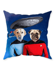 Cojín personalizado para 2 mascotas 'Doggo-Trek'