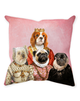 Cojín personalizado para 4 mascotas 'The Royal Ladies'