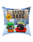 Cojín personalizado para 2 mascotas 'South Bark'