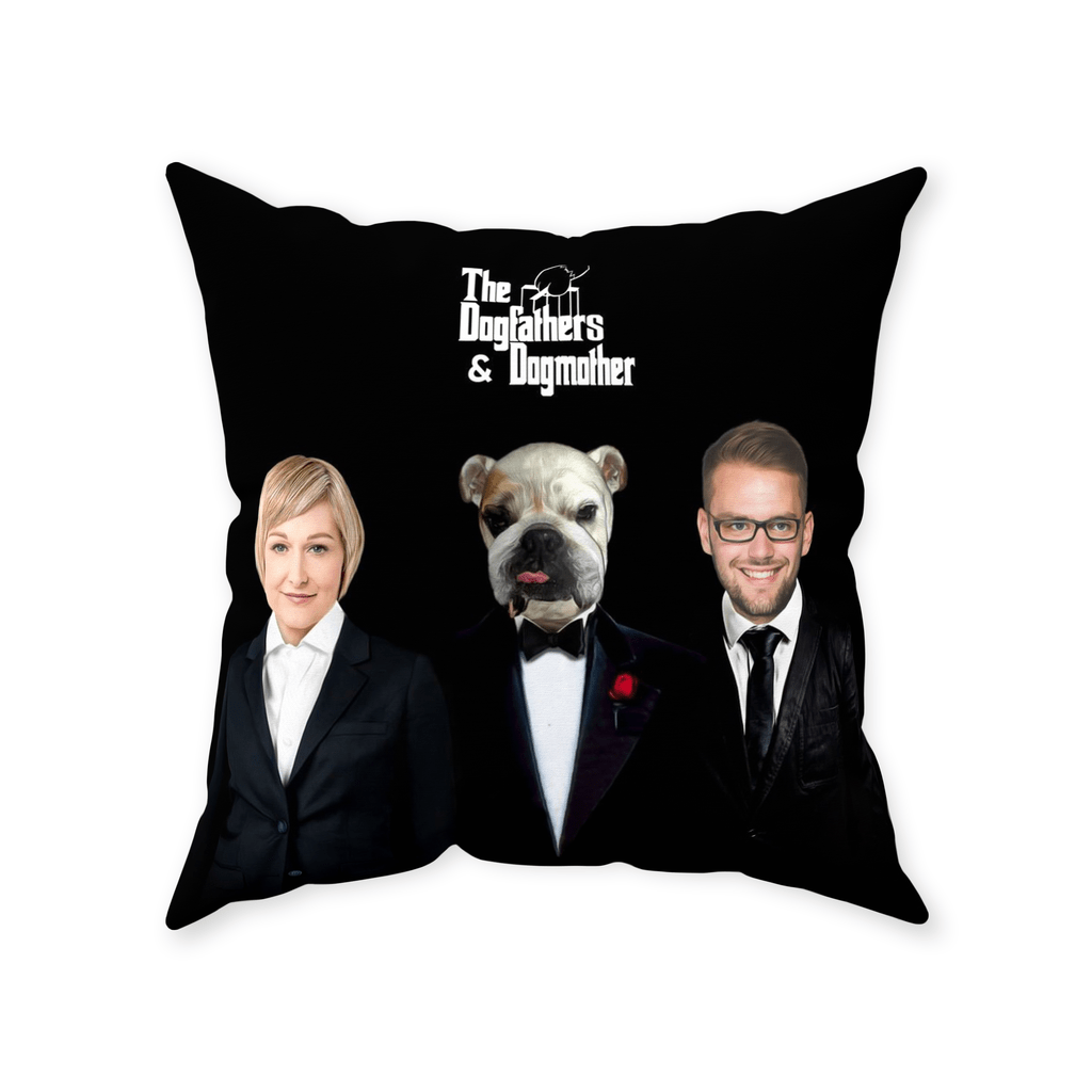 Cojín personalizado para mascota/humano &#39;The Dogfathers &amp;amp; Dogmother&#39;