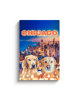 Lienzo personalizado para 2 mascotas 'Doggos Of Chicago'