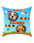 Cojín decorativo Mascota personalizada de videojuego retro