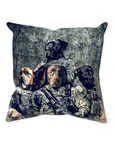 Cojín personalizado para 4 mascotas 'The Army Veterans'